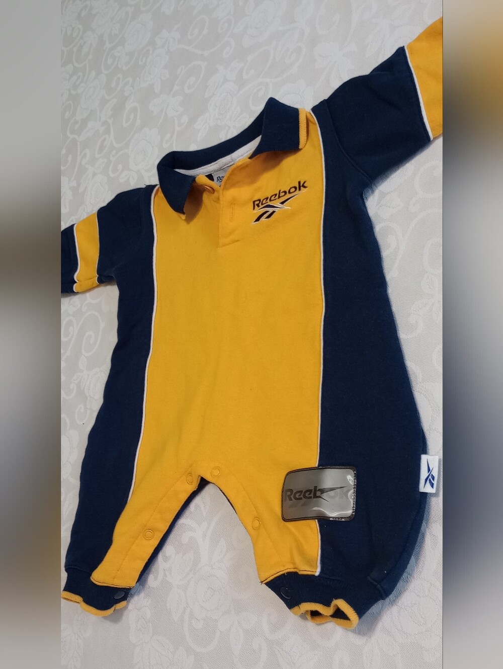 Reebok Kids' Yellow and Navy Polo One-Piece